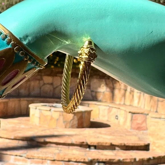 Authentic David Yurman Gold-Tone Cable Bracelet/Open Cuff - Picture 6 of 15